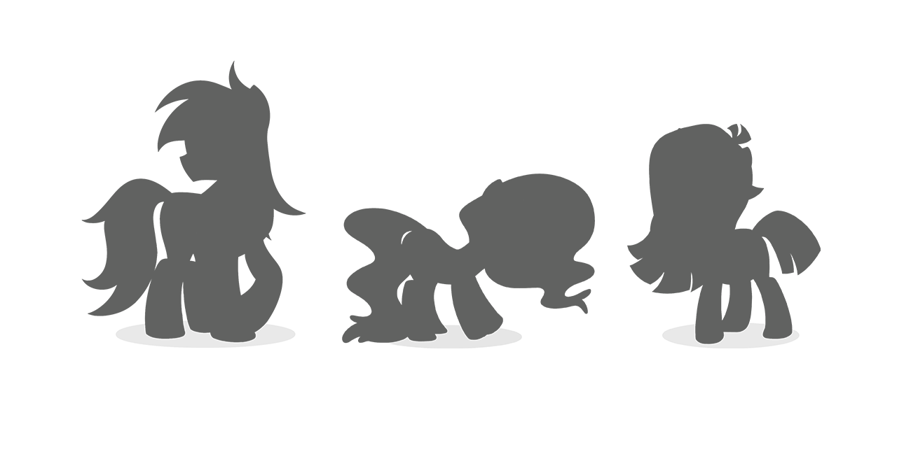 Shadows of the mascots